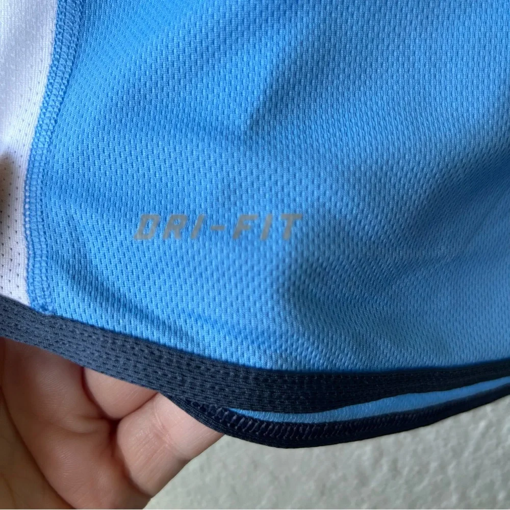 Nike women’s tank top Jersey style with mesh Blue and White XXL